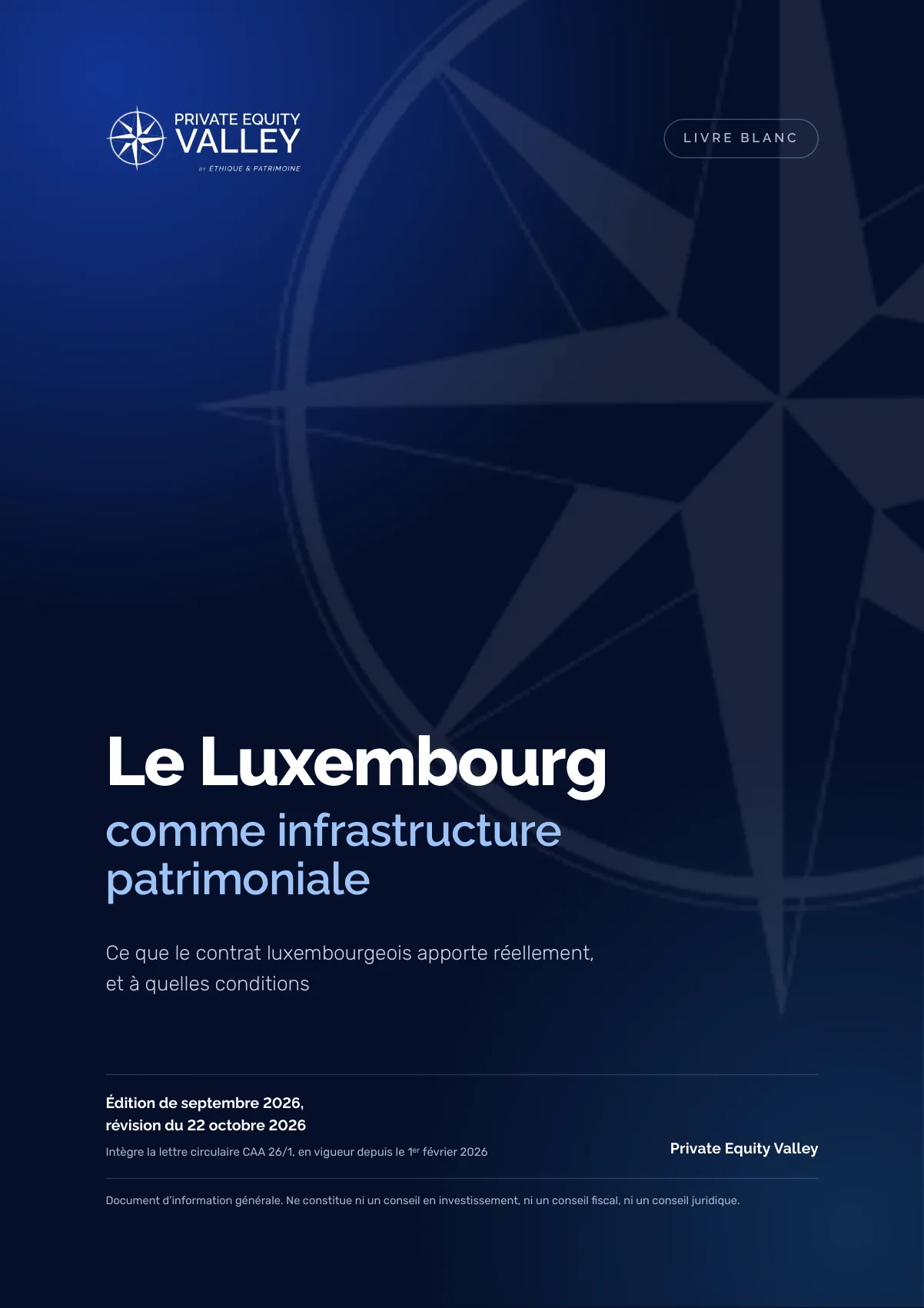 Couverture du livre blanc « Le Luxembourg comme infrastructure patrimoniale »